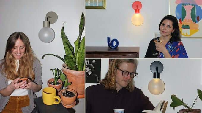 3 Poplight colors in different frames