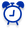Blue alarm clock icon displaying a clock face, representing time management and reminders. Poplight