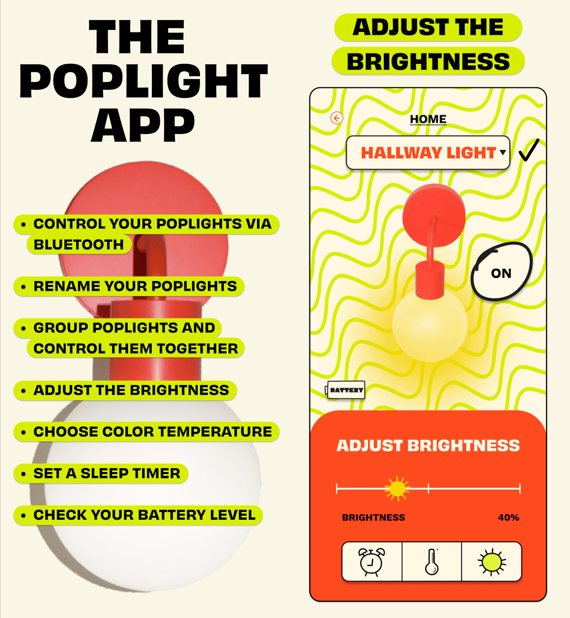 Poplight app screenshot with specific features text.