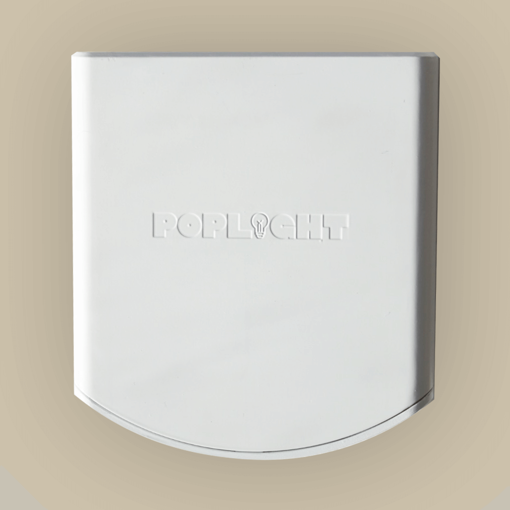 Poplight white battery for light wall sconce