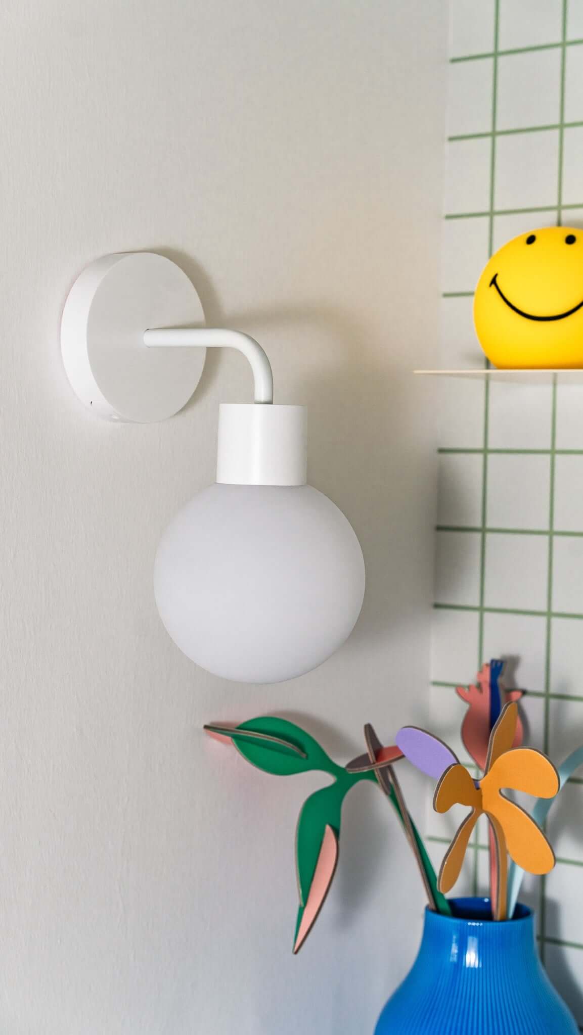 Rechargeable white wall sconce for warm lighting and home decor upgrade