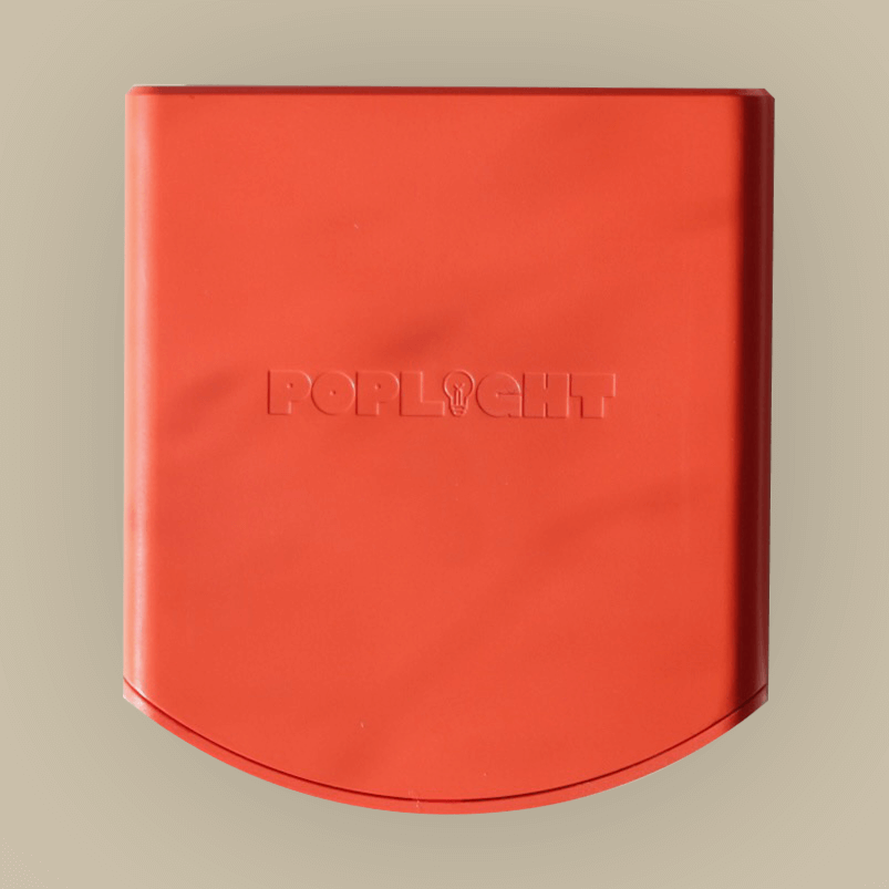 Rechargeable wall light battery for Poplight Vermillion Red stick-on wall sconce