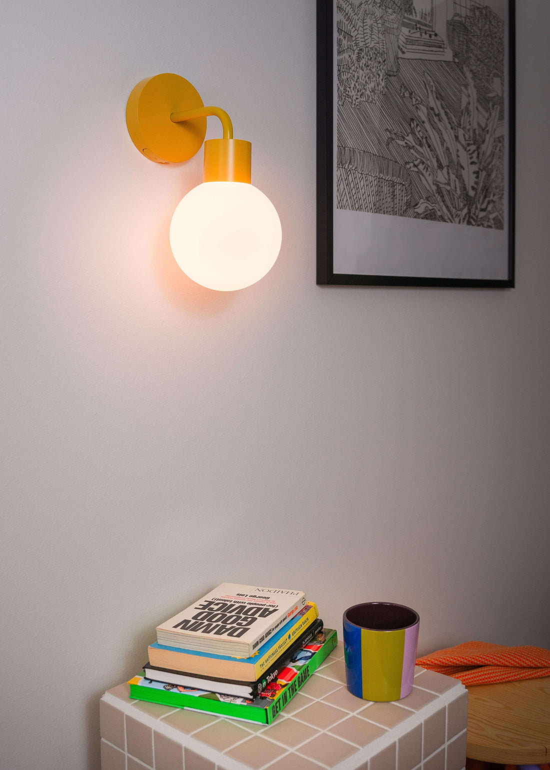 Modern room with renter friendly rechargeable wall sconce colorful rechargeable wall light
