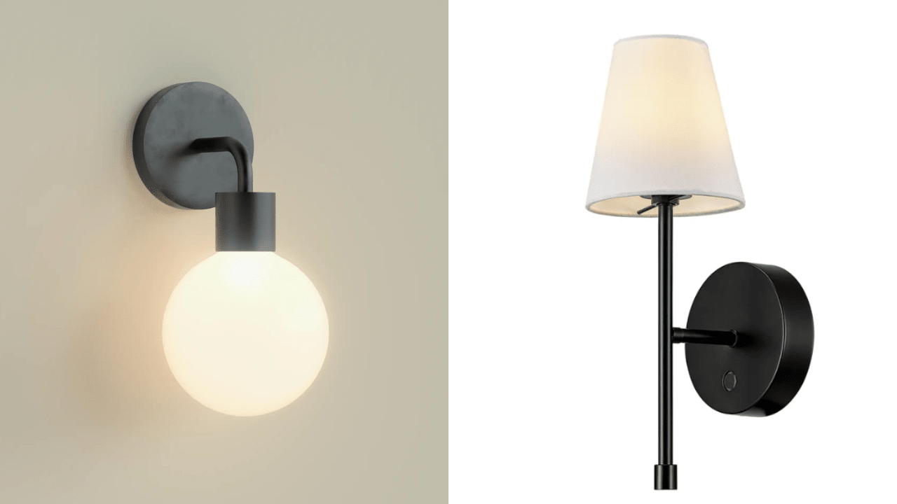 Modern black wall sconces: Poplight and Costco's Globe Electric