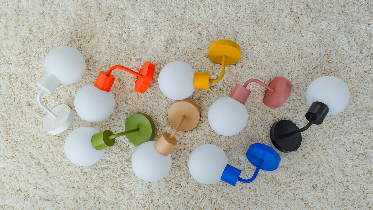 Different color options of Poplights rechargeable wall light sconce