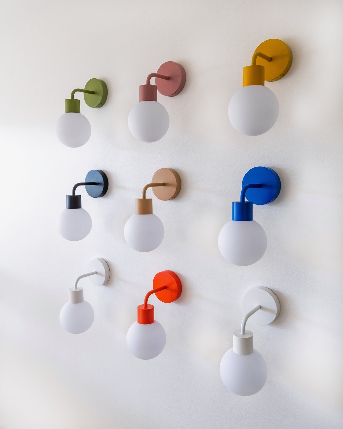 Poplight rechargeable wall sconces color options