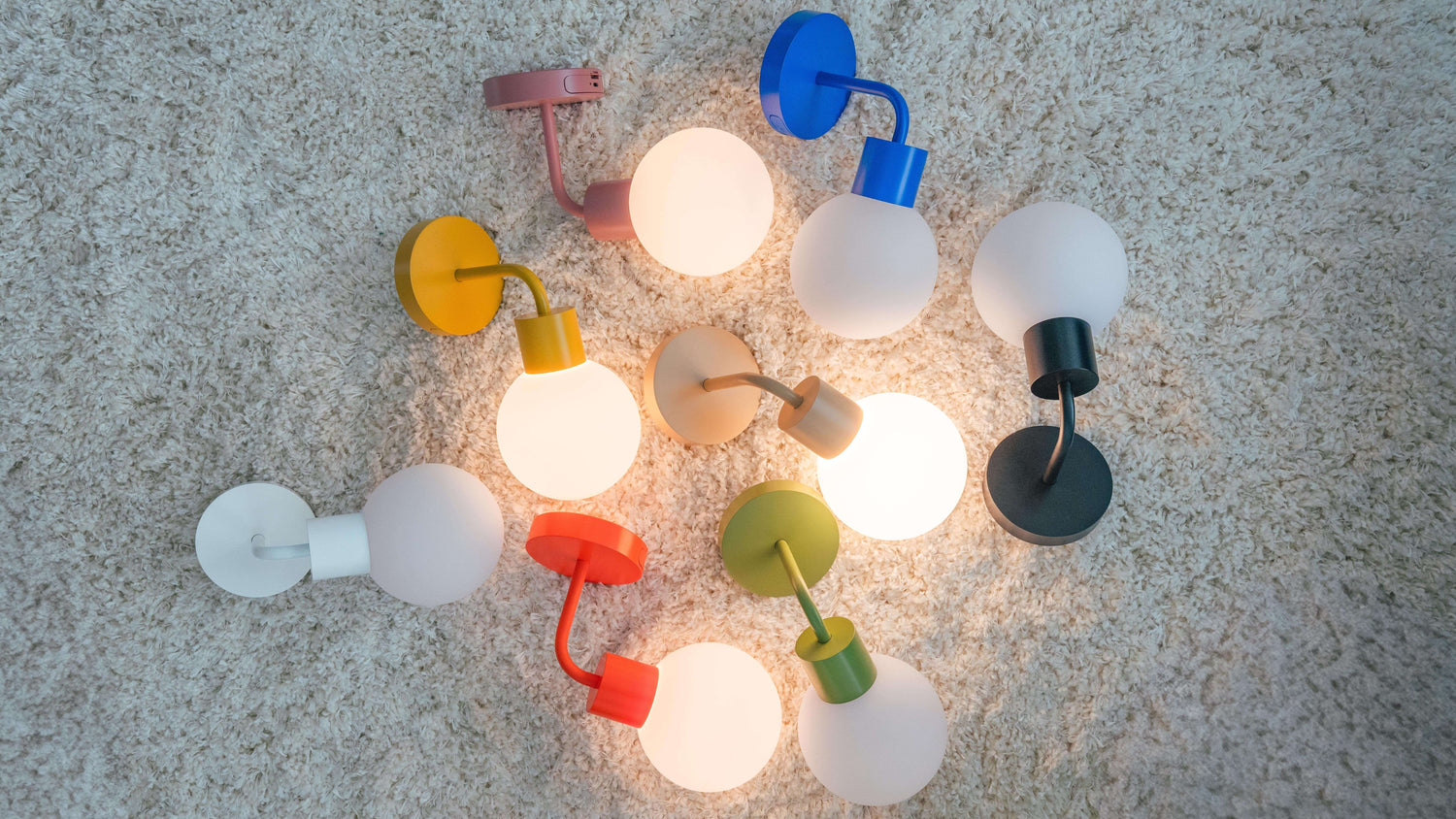 Poplight peel and stick sconces in different colors