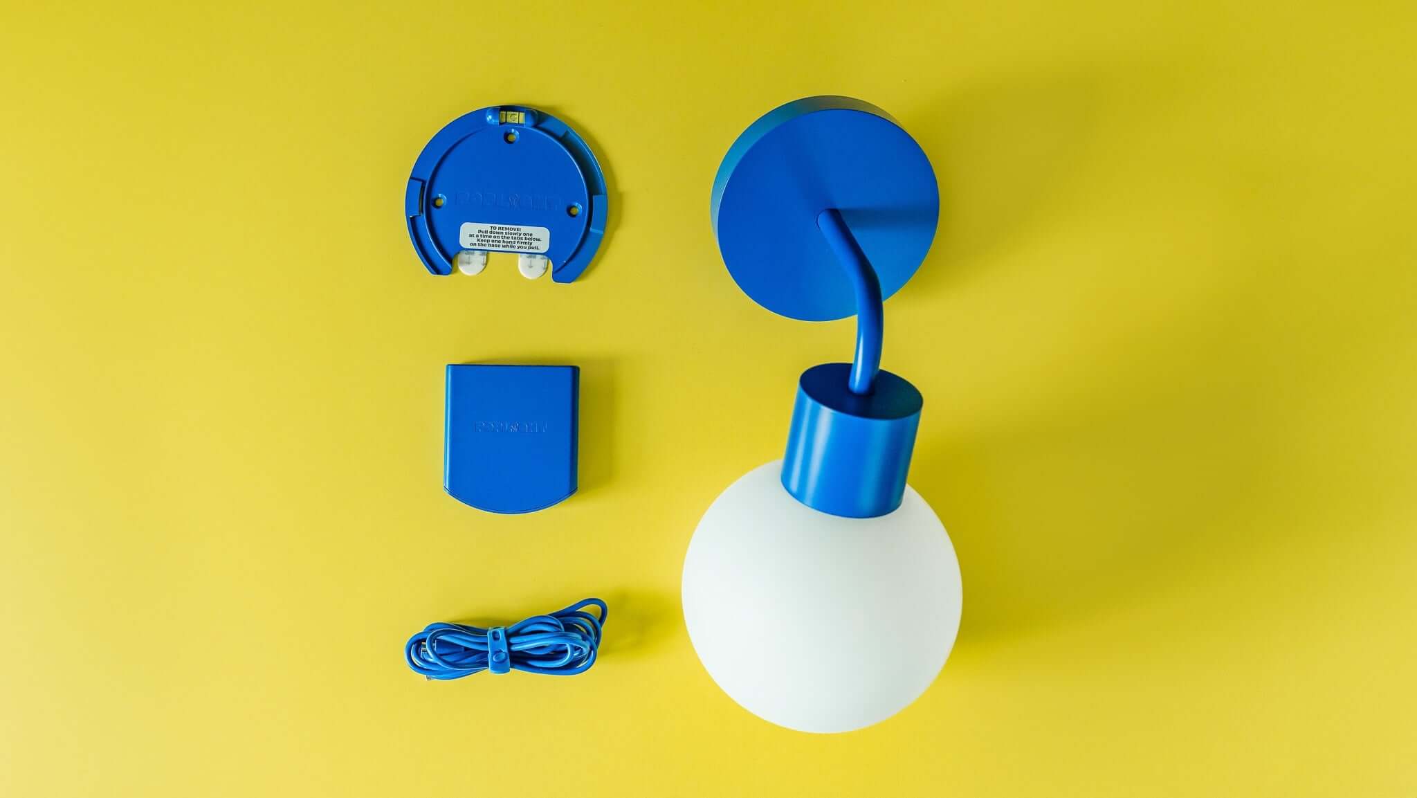 Poplight blue rechargeable wall sconce