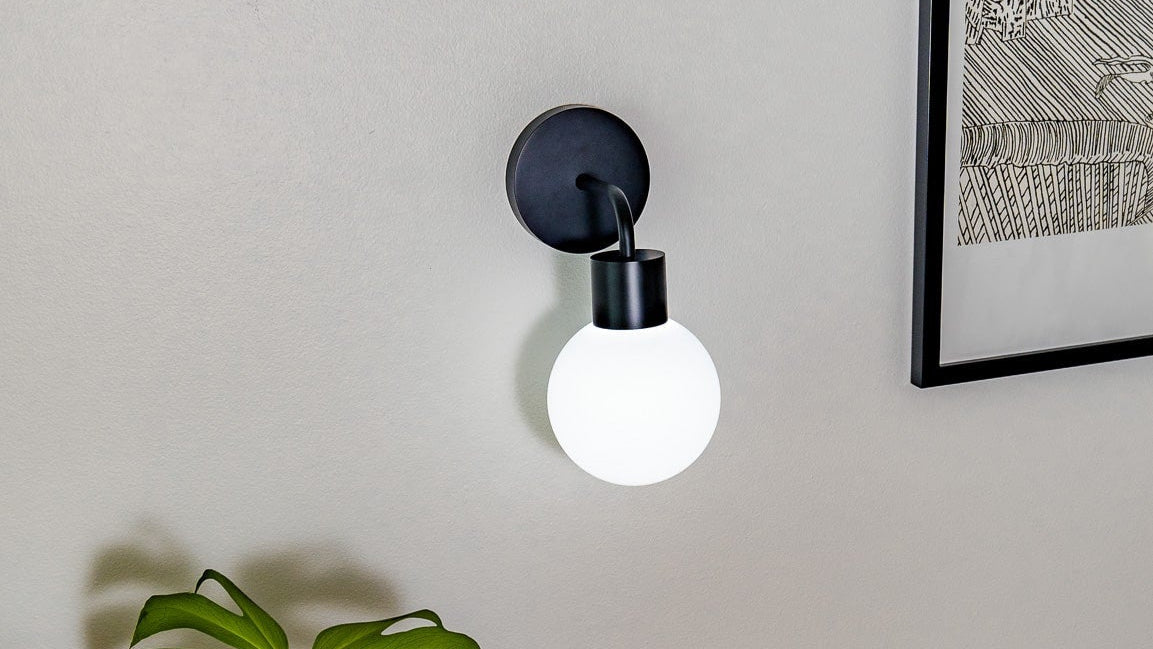 Poplight matte lack rechargeable wall sconce, wireless and no tools needed