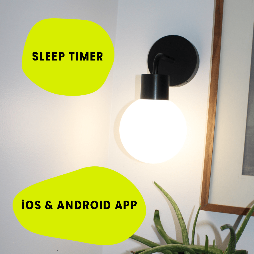 Rechargeable wall light featuring sleep timer and app control for iOS and Android. Ideal for customizable ambiance.