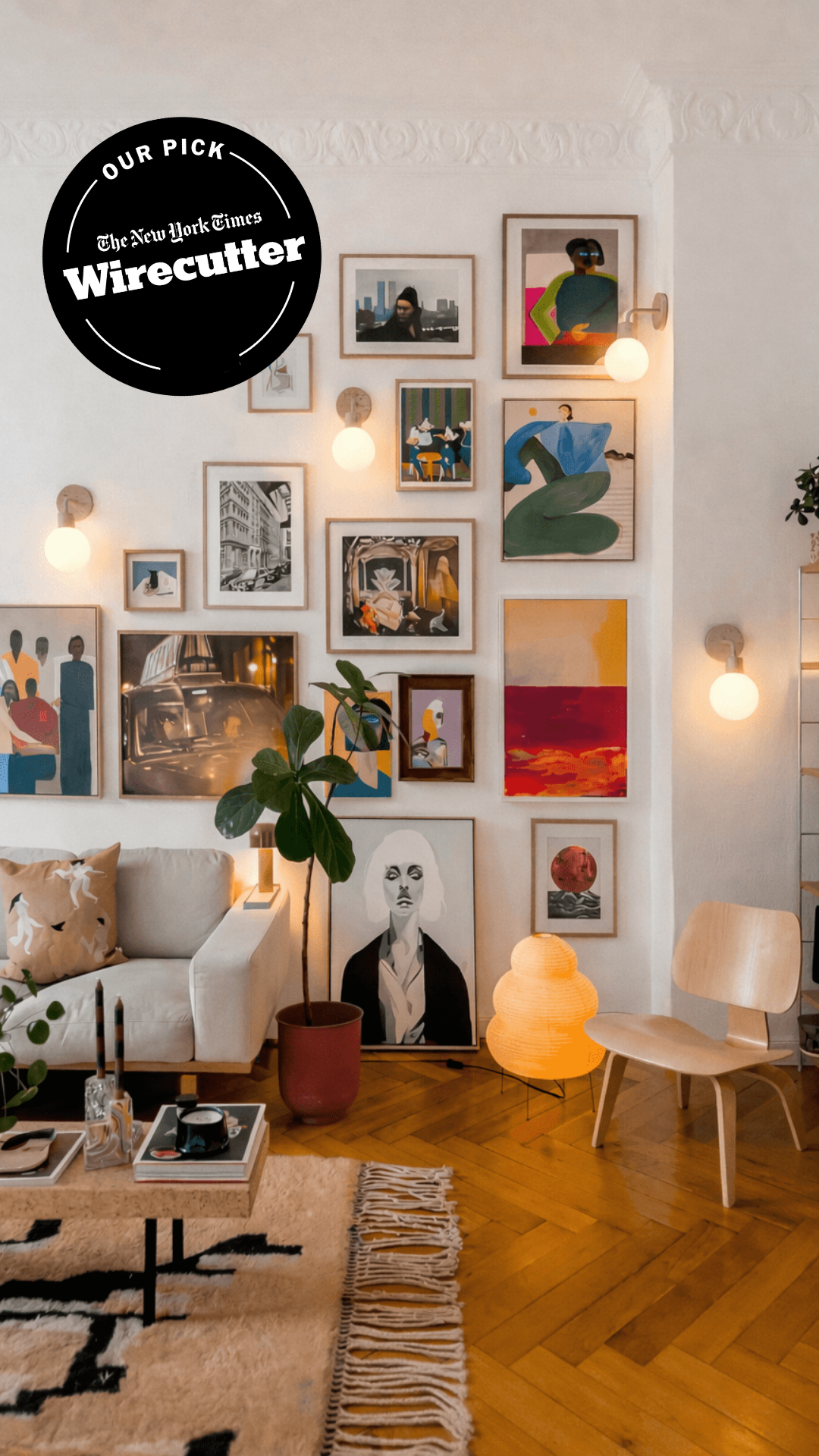 PL Mushroom wall sconces with NYT's Wirecutter pick 