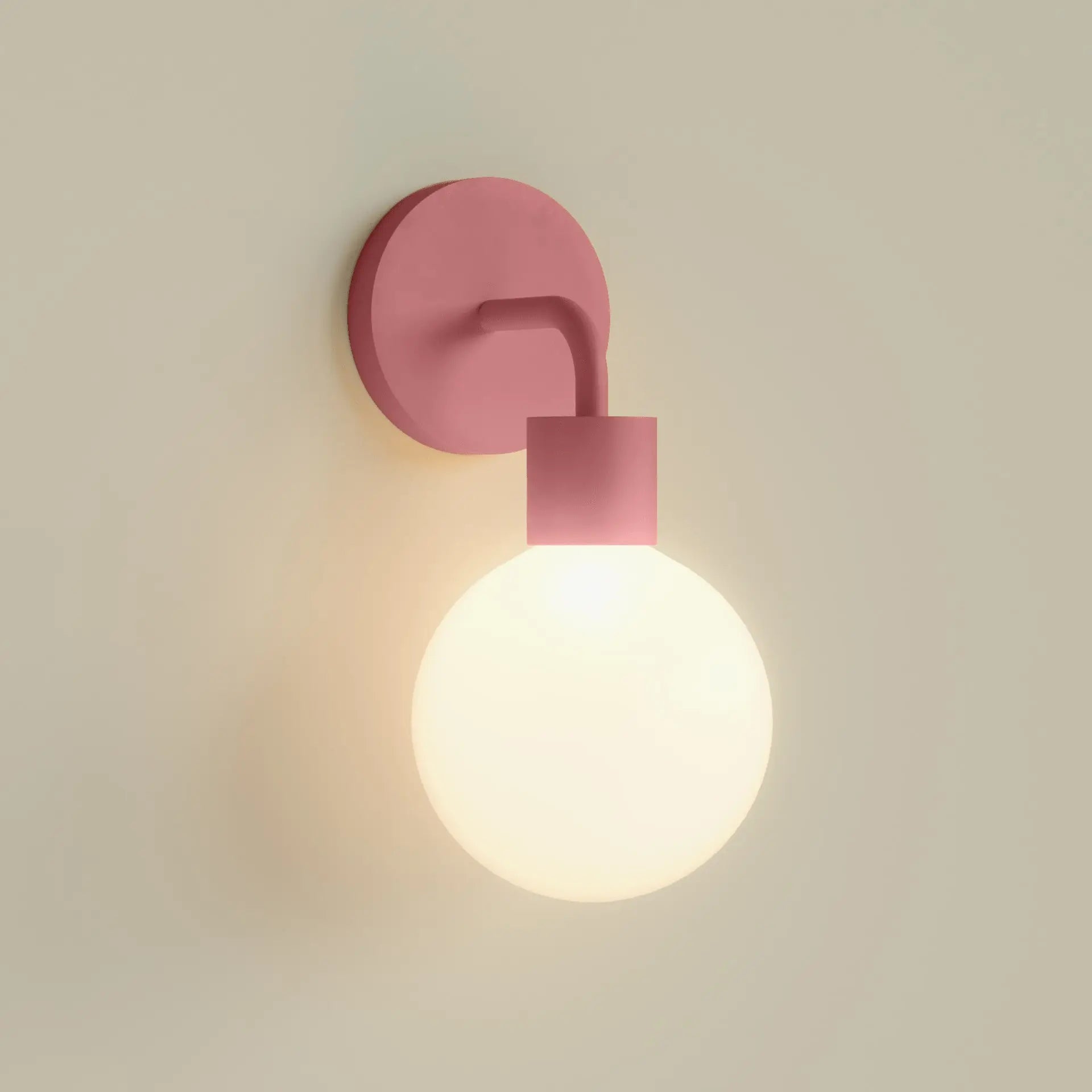 Dusty Rose renter friendly wall light