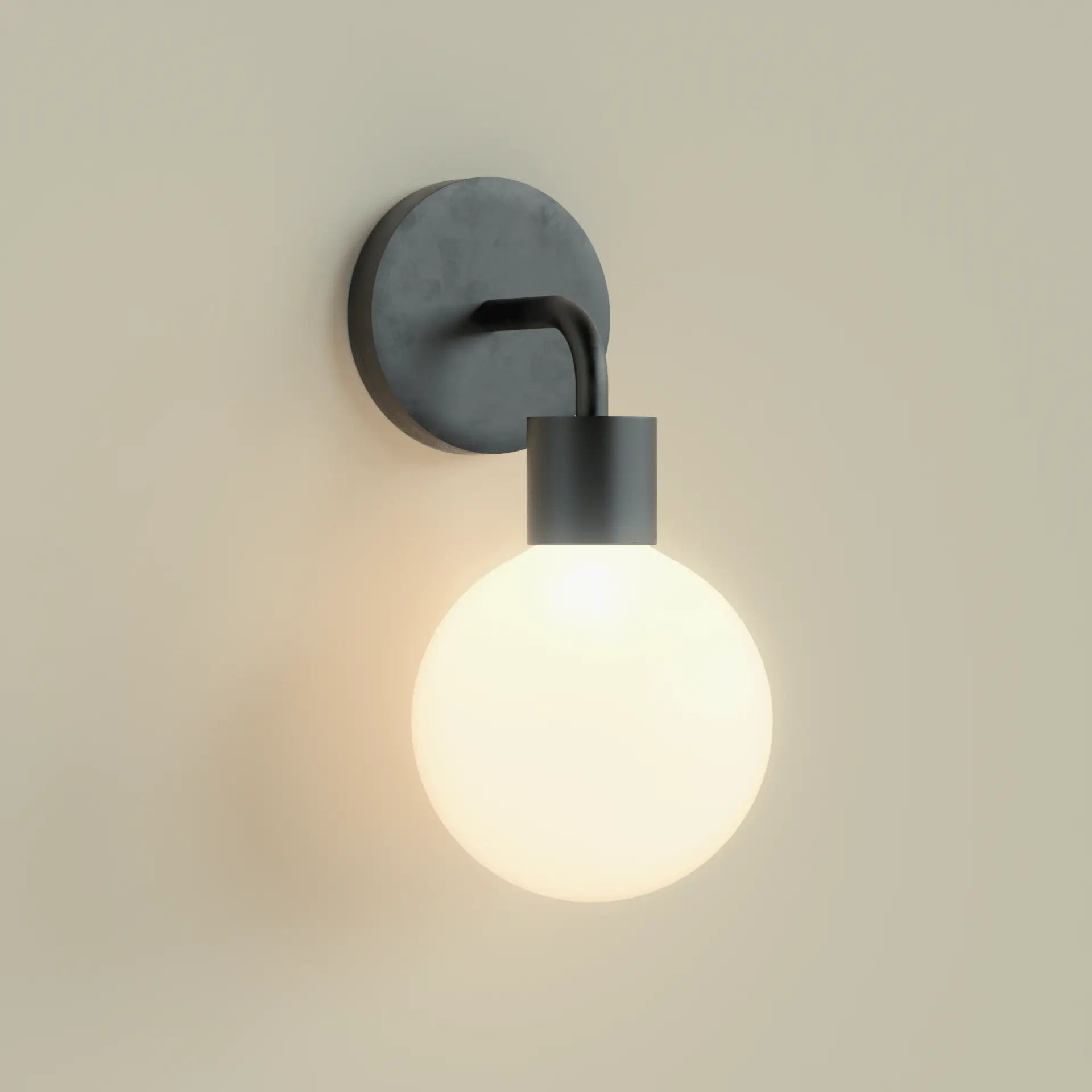 Black easy to install wall light