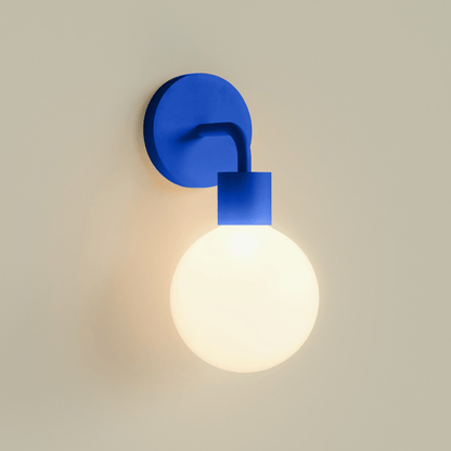 Blue Poplight stick on rechargeable wall lighting