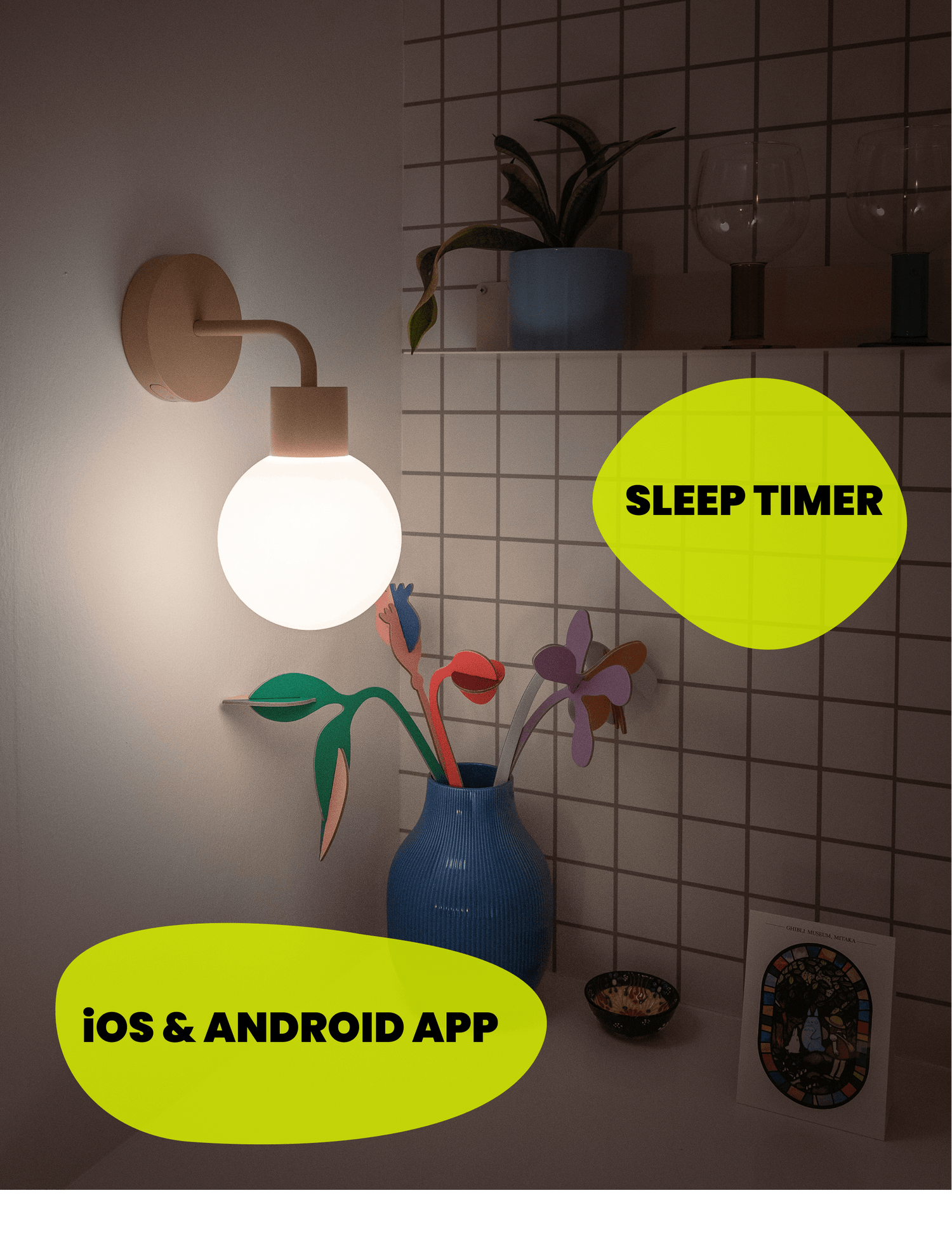 Mushroom Poplight Bundle with text blurb about sleep timer and PL app