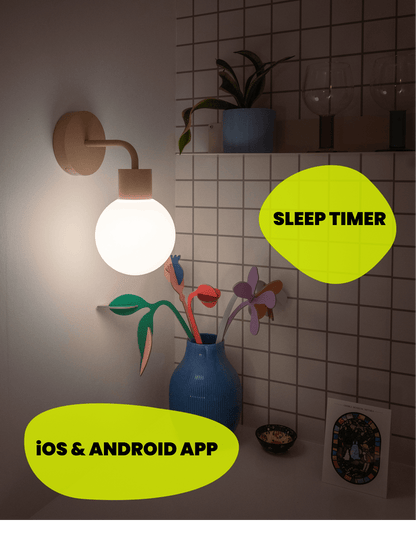 Mushroom Poplight Bundle with text blurb about sleep timer and PL app