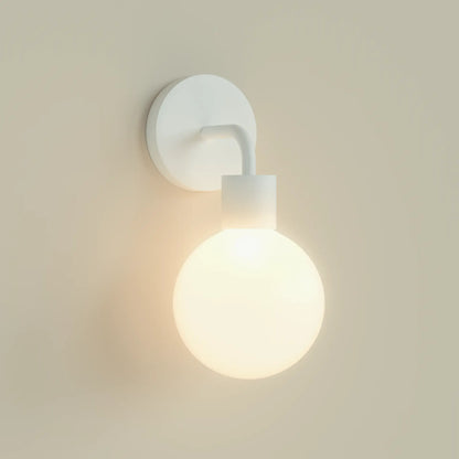 White renter friendly wall light