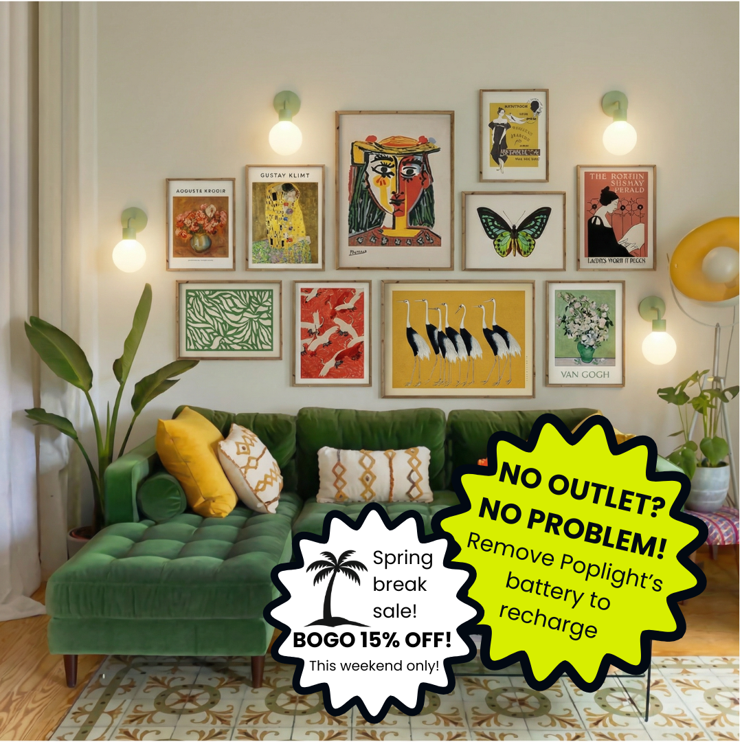 Poploght Sage Green wall light sconce spring break sale at BOGO 15% off