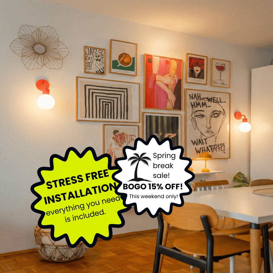 Poplight vermillion red wall light sconce Spring break sale at BOGO 15% off